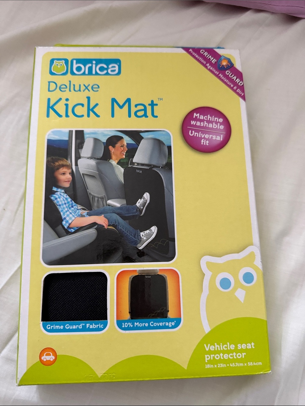Brica Deluxe Kick Mat Kids Car Seat Protector - Black